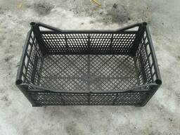 Пластиковый ящик черный апельсиновый