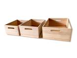 Деревянный ящик для хранения вещей, Коробка деревянная, Комплект ящиков BOX, декоративный - фото 1