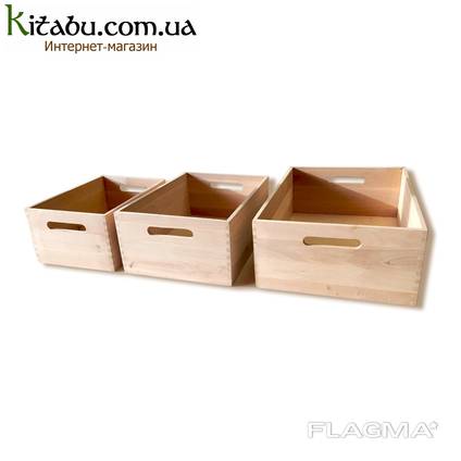 Деревянный ящик для хранения вещей, Коробка деревянная, Комплект ящиков BOX, декоративный