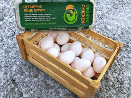 Яйця органічні курячі харчові, упаковка 10шт