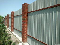 Забор из профнастила (профлиста). "Броневик" Днепр.