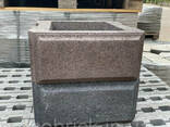 Заборный блок серый 390х190х190 рваный камень - фото 3