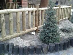 Заборы декоративные из кругляка.