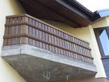 Ограждение терраса балконов из Термоясеня - фото 3