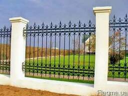 Изготовление заборов, кирпич, камень, заливка, ковка, монтаж