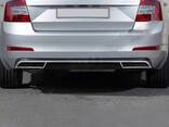 Задний диффузор обводка (нержвавейка) Skoda Octavia A7 2013 гг. - фото 6