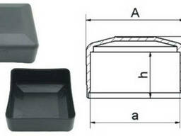 Заглушка пластикова квадратна зовнішня плоска для труб