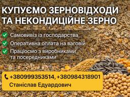 Закупівля некондиційного зерна і відходів зернових, олійних, бобових культур