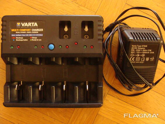Зарядне Varta 57040 для акумуляторів NiMh/NiCd АА, ААА, С, D, R22 крона
