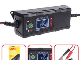 Зарядний пристрій VOIN VL-124 12V/4A/3-120AHR/LCD/Імпульсне, для батарей акумуляторів авто