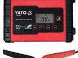 Зарядний прилад мережевий з LCD дисплеєм 230В YATO до акумуляторів 12V-2/8/15А, макс. .. .