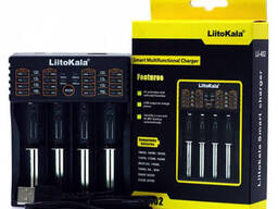 Зарядний пристрій Liitokala Lii-402, Ni-Mh/Li-ion/Li-Fe/LiFePO4, USB, Powerbank, LED, Box