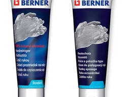 Защитный грязеотталкивающий крем для рук Жидкие Перчатки Berner + Очиститель для рук. ..