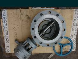 Затвор фланцевый поворотный Ду80 Ду150 Ukspar Ру16, t=425°C Укспар