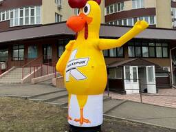 Зазивало надувний чоловічок. Вулична реклама бюджетна, мобільна, багаторазова. 3.4 метри