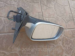 Зеркало Шкода Октавия тур левое водительское , серебро