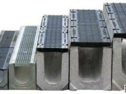 Лоток водоотводный SUPER ЛВ-20.30.23 бетонный с чугунной решеткой