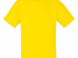 Желтая футболка хлопковая, футболки оптом в ассортименте , наносим логотипы