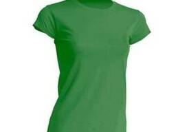 Женская футболка 100% хлопок зеленая