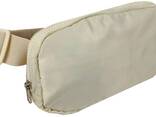 Женская поясная сумка, бананка, набедренная сумка LS бежевая - фото 1
