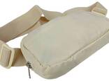 Женская поясная сумка, бананка, набедренная сумка LS бежевая - фото 2
