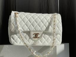 Женские сумки кросс боди в белом Сумка Chanel 3.55 White Gold KS10