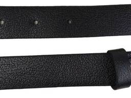 Женский кожаный ремень черный с золотистой пряжкой Skipper