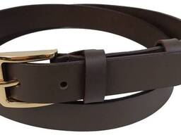 Женский кожаный ремень Skipper темно-коричневый, ширина 3 см