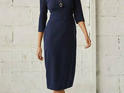 Женское классическое приталенное платье Lipar Синее