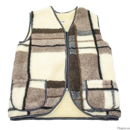 Жилет из натуральной овечьей шерсти