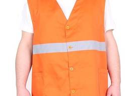 Жилет сигнальный летний на пуговицах (грета 53% хлопок)