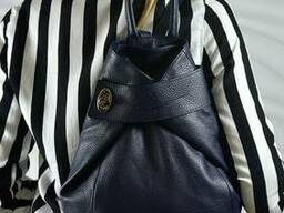 Жіночий шкіряний рюкзак Vera Pelle Mod.0038, Синій