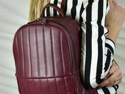 Жіночий шкіряний рюкзак Vera Pelle Mod.195, Марсала