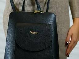 Жіночий шкіряний рюкзак Vezze Mod.0036, Чорний