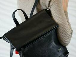 Жіночий шкіряний рюкзак Vezze Mod.35, Чорний