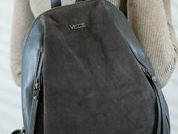 Жіночий шкіряний рюкзак Vezze Mod.99, Сірий