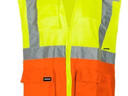 Жилет сигнальний Sizam COVENTRY зі світловідбиваючими стрічками жовто-помаранчевий