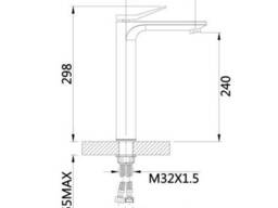 Змішувач для раковини Qtap Presto високий QTPRE269CRW45577 Chrome/White