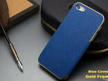 Золотистый чехол OYO Gold кожа PU с велюром для iPhone 5 5S - фото 3