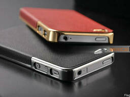 Золотистый чехол OYO Gold кожа PU с велюром для iPhone 4 4