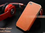 Золотистый чехол OYO Gold кожа PU с велюром для iPhone 4 4 - фото 3
