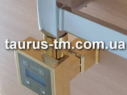 Золотий електротен Terma KTX3 MS Gold квадратний + маскування, екран LCD, регулятор...