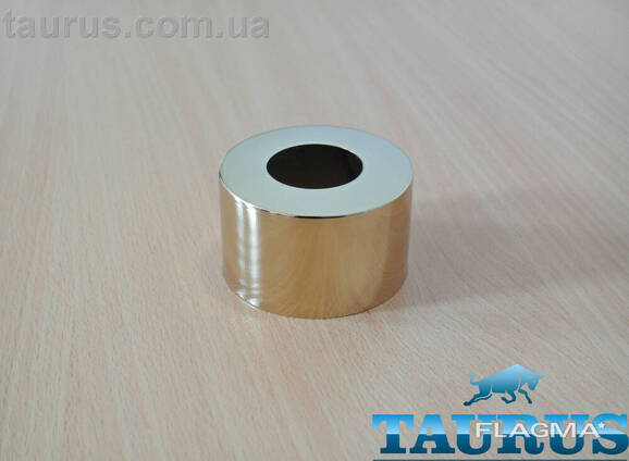 Золотий круглий фланець ThermoPulse Gold розмір D67 мм / висота 40 мм, під внутрішній. ..