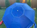 Зонт 2,2м плотный с клапаном, спицы ромашка - фото 7