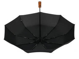 Зонтик премиум качества - Автоматический, мужской укреплённый зонт с деревянной ручкой