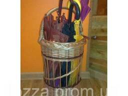 Зонтовница для зонтов, тростей плетеная